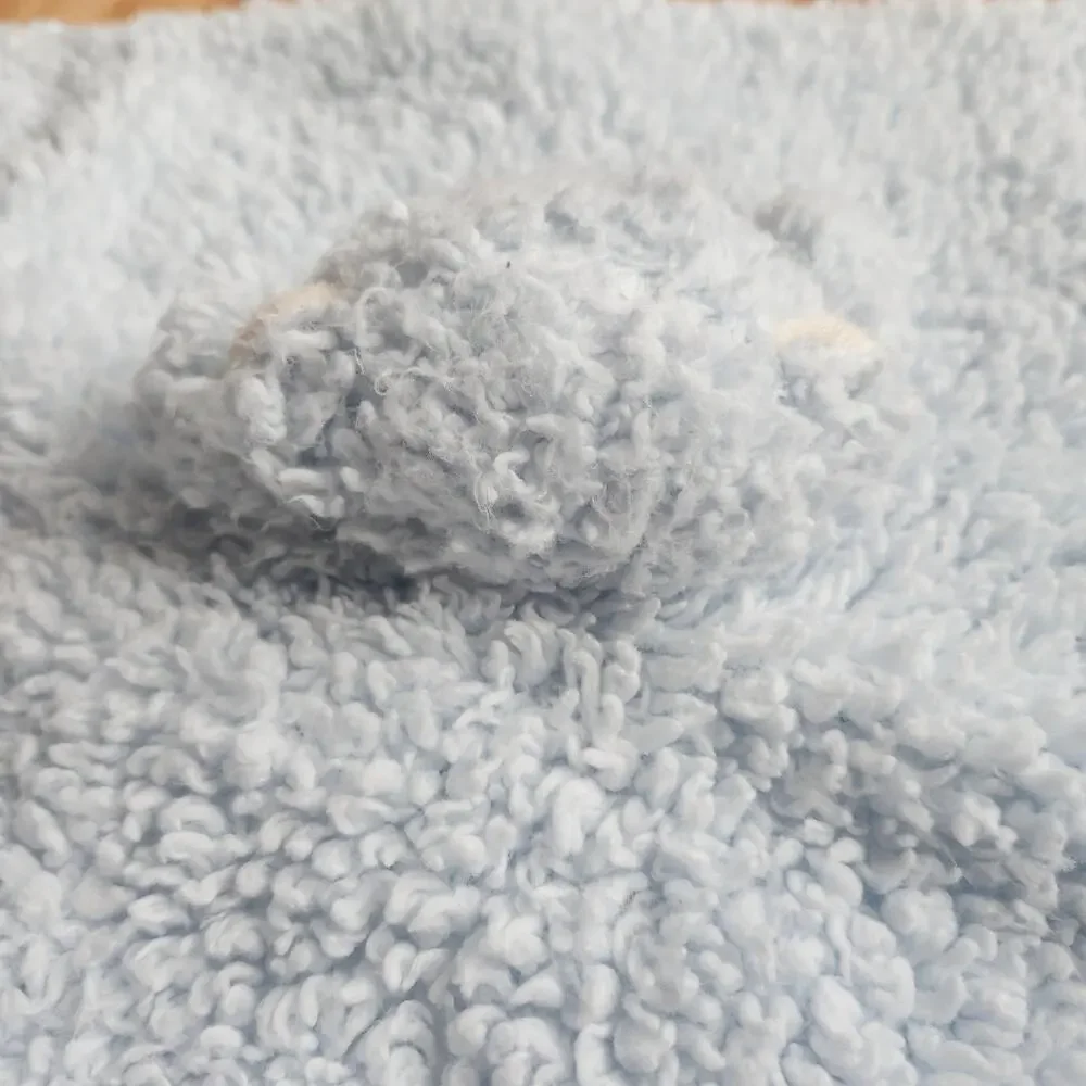 Stephan Baby‎ Plush Bear Security Lovey Blanket Blue Satin Trim Minky Sherpa